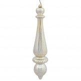 14 inch Shiny Champagne UV Protected Tear Drop Ornament (Set of 2)