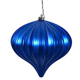 5.7 inch Matte Blue UV Protected Onion Ornament (Set of 3)