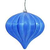 5.7 inch Shiny Blue UV Protected Onion Ornament (Set of 3)