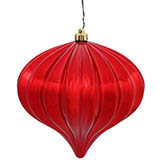 5.7 inch Shiny Red UV Protected Onion Ornament (Set of 3)