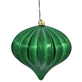 5.7 inch Shiny Green UV Protected Onion Ornament (Set of 3)