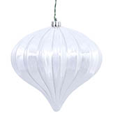 5.7 inch Shiny Silver UV Protected Onion Ornament (Set of 3)