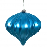 5.7 inch Matte Turquoise UV Protected Onion Ornament (Set of 3)