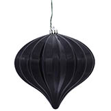 5.7 inch Shiny Black UV Protected Onion Ornament (Set of 3)