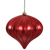 5.7 inch Burnish Orange UV Protected Onion Ornament (Set of 3)
