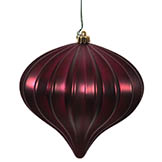 5.7 inch Matte Wine UV Protected Onion Ornament (Set of 3)
