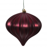5.7 inch Matte Wine UV Protected Onion Ornament (Set of 3)