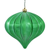 5.7 inch Matte Emerald UV Protected Onion Ornament (Set of 3)