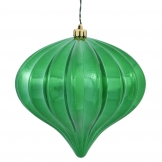 5.7 inch Matte Emerald UV Protected Onion Ornament (Set of 3)