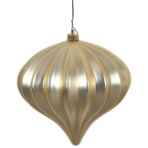 5.7 inch Matte Champagne UV Protected Onion Ornament (Set of 3)