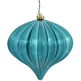 5.7 inch Shiny Teal UV Protected Onion Ornament (Set of 3)
