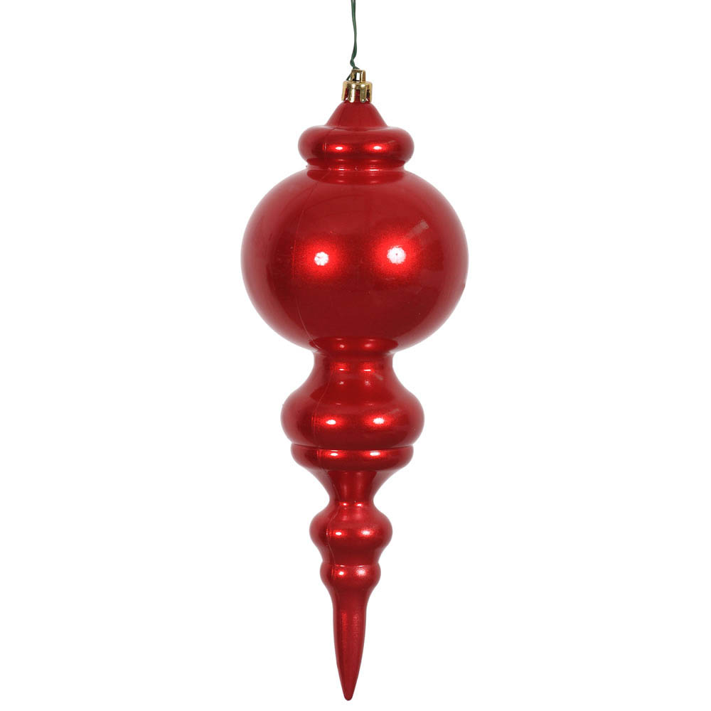 inch UV Protected Candy Finish Finial Ornament (Set of 2)