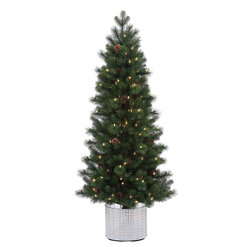 PE/PVC Potted Hard Needle Stockton Spruce Tree