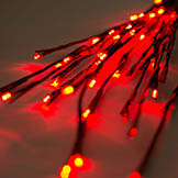 36 inch Outdoor Tall LED Twig Lights - 3 Twigs: Red Lights