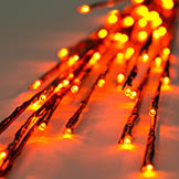 36 inch Outdoor Tall LED Twig Lights - 3 Twigs: Orange Lights