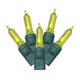 34 foot Italian LED Light Strand - 4 inch spacing: 100 Lime Lights