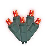 100 foot Wide Angle LED Green Light Strand - 6 inch spacing: 200 Red Lights