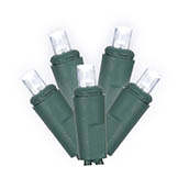 100 foot Wide Angle LED Green Light Strand - 6 inch spacing: 200 Cool White Lights