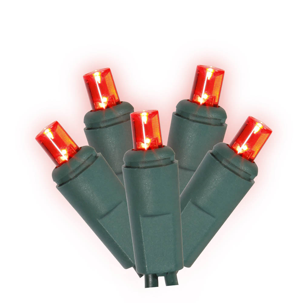 100 foot Wide Angle LED Green Light Strand - 6 inch spacing: 200 Lights