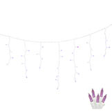 9 foot M5 Twinkle LED Icicle Lights - 3.5 inch spacing: 70 Purple Lights