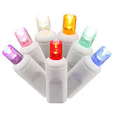 50 foot Wide Angle LED White Light Strand - 6 inch spacing: 100 Multi-Color Lights