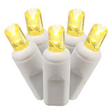 25 foot Wide Angle LED White Light Strand - 6 inch spacing: 50 Yellow Lights