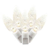 25 foot C6 LED White Light Strand - 6 inch spacing: 50 Clear Lights