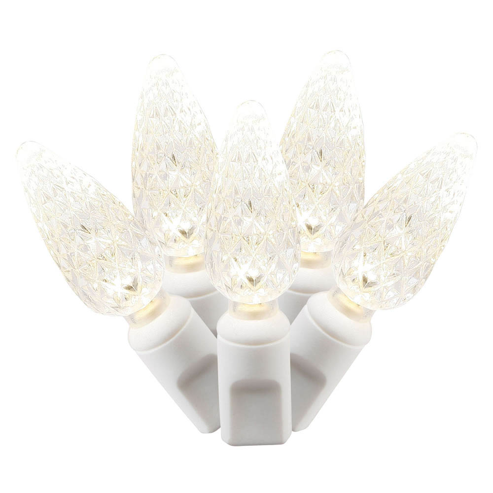 25 foot C6 LED White Light Strand - inch spacing: 50 Lights
