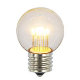 G50 LED Clear Glass Bulb with E26 Base (Set of 5)