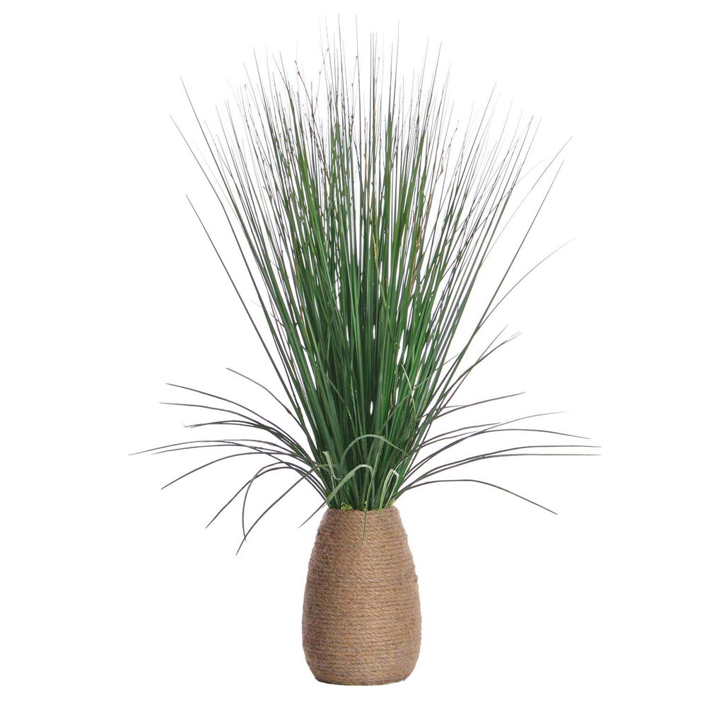 29 Inch Grass With Twigs In Hemp Rope Container