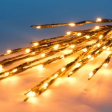 36 inch Outdoor Tall LED Twig Lights - 3 Twigs: Gold Lights