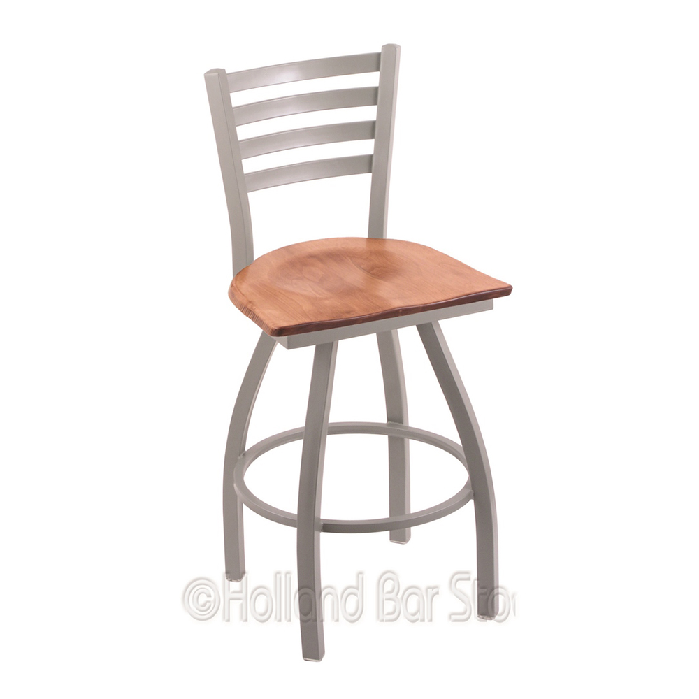 X410 25 inch Wood Jackie Swivel Heavy Duty Stool w/ Extra Wide Seat