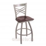 XL820 30 inch Catalina Swivel Bar Heavy Duty Stool w/ Extra Wide Wood Seat