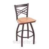 XL820 36 inch Catalina Swivel Bar Heavy Duty Stool w/ Extra Wide Wood Seat
