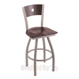 XL830 30 inch Voltaire Swivel Heavy Duty Stool w/ Extra Wide Wood Seat/Back