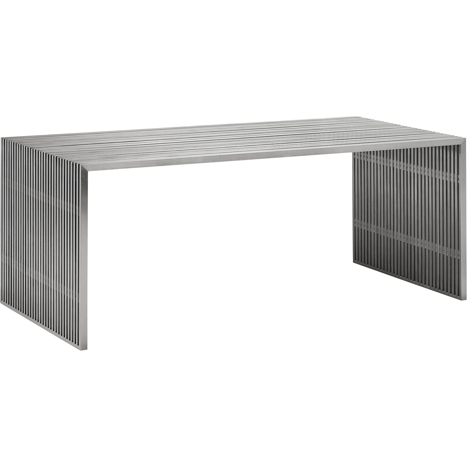 Modern Novel Brushed Stainless Steel Dining Table