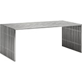Modern Novel Brushed Stainless Steel Dining Table