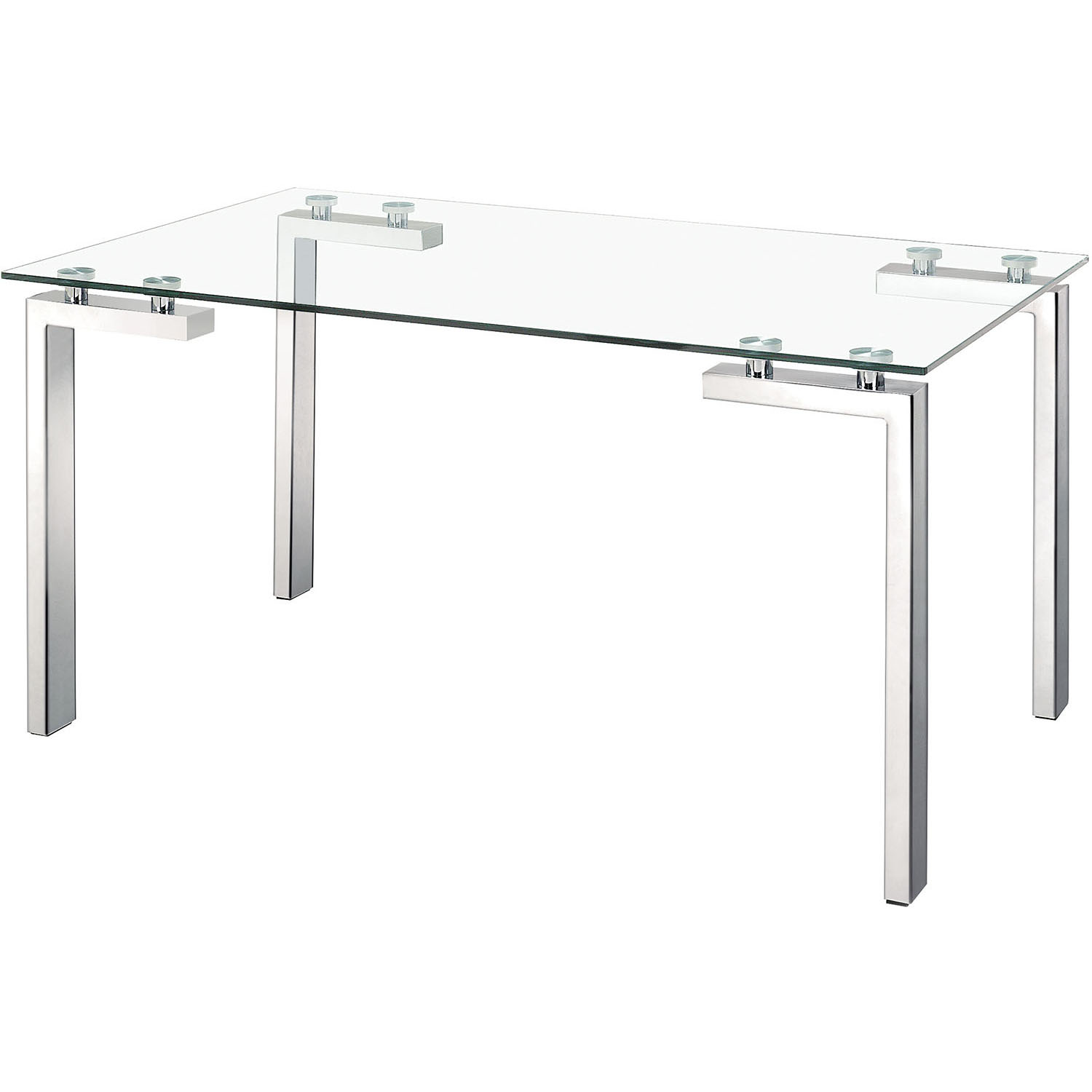 Modern Roca Polished Stainless Steel Dining Table