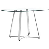 Modern Lemon Drop Chrome Dining Table