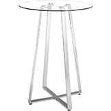 Modern Lemon Drop Bar Table: Chrome