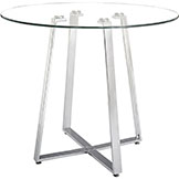 Modern Lemon Drop Counter Table: Chrome