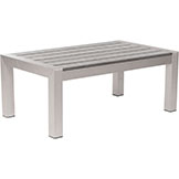 Outdoor Cosmopolitan Coffee Table: Brushed Aluminum