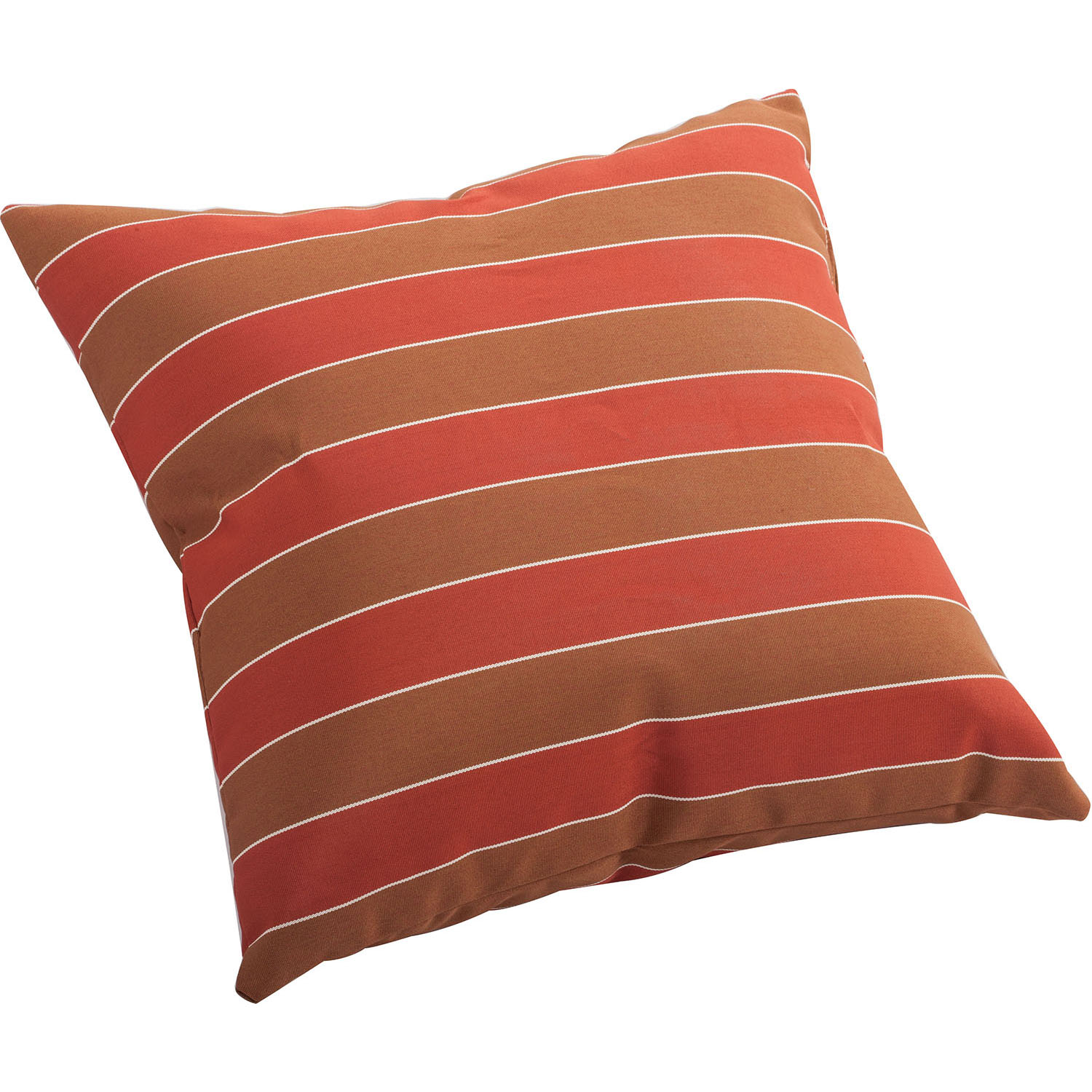 Outdoor Joey Pillow Brown/Clay Wide Stripe Pattern: Size Options